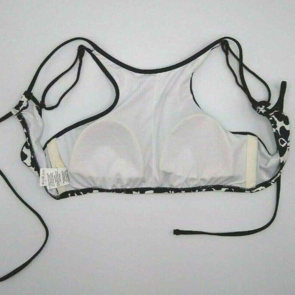 Hobie Bikini Swim Top High Neck Halter Floral Sz M - Picture 7 of 10
